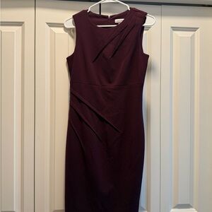 Calvin Klein Deep Purple Asymmetrical Dress